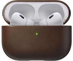 Nomad modernus dėklas AirPods Pro 2 ausinėms, rudos odos