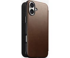 Nomad Modern Leather dėklas, rudos spalvos – iPhone 16 Plus