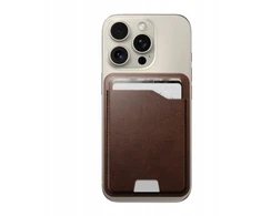 Dėklas NOMAD odinė piniginė „Mag“ – odinė piniginė, suderinama su „MagSafe“ ir „Apple Find My“, „Horween“ oda (rusvos spalvos)