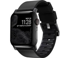 Išmaniojo laikrodžio Apple odinis dirželis, Juodos spalvos, 42/44mm