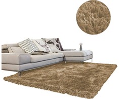 Kilimas storas tankus minkštas pliušas Living Room Shaggy 200x200 - CappucinoCamel universalus