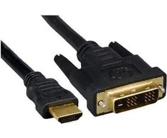 Vaizdo kabelis DVI (18+1) M - HDMI M, 3m, paauksuotos jungtys, juoda