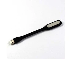 Nešiojamojo kompiuterio lempa, guminė, juoda, USB, LED, EOL