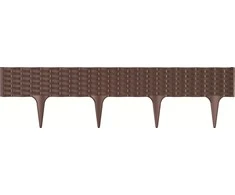 Prosperplast Dekoratyvinė tvorelė L390cm H18.6cm/5vnt. plastikinė/tamsiai ruda
