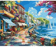 Norimpex Tapyba pagal skaičius - Miestas prie vandenyno 40x50cm