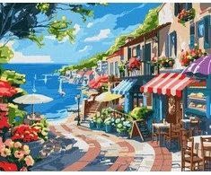 Norimpex Tapyba pagal skaičius - Pajūrio miestelis 40x50cm
