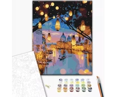 Norimpex Paveikslas pagal numerius BRUSHME, 40x50 cm, vakarinis Venecijos švytėjimas, 1 vnt.