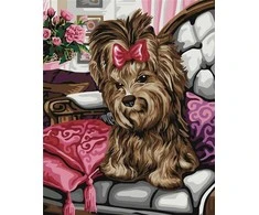 Norimpex Paveikslas skaičiais - Jorkšyro terjeras 40x50cm
