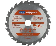 NORTON diskinis pjūklas 210 mm x 30 mm x 24z MEDIENOS IR ATB KOMPOZITAS (2,8 / 1,8)