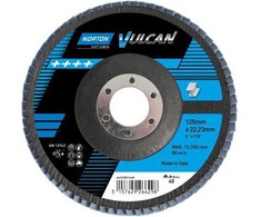 „Norton Clipper Vulcan“ sklendžių šlifavimo diskas, 40 grūdėtumas, 115 x 22,23 mm (63642502311)