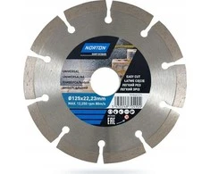 Norton Clipper deimantinis diskas 125x22,2 mm segmentuotas standartinis universalus (70184601271)
