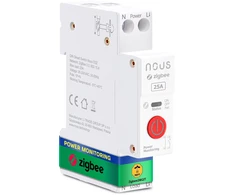 Nous Automatinis jungiklis DIN bėgeliui su energijos matavimu, 230Vac, 25A, TUYA ZigBee MQTT