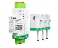 Nous NOUS D4Z „ZigBee“ energijos monitorius 120 A, įskaitant 3 fazių gnybtus / „ZigBee 3.0“