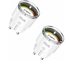 Išmanioji ZigBee rozetė (2vnt. kompl.) A1Z, 3450W 15A, su energijos matavimu, TUYA / Smart Life, NOUS