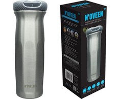 N'oveen Termo butelis 630 ml, nerūdijančio plieno, sidabrinis