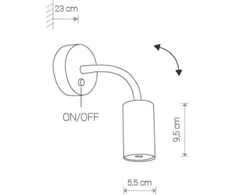 Sieninis šviestuvas NOWODVORSKI EYE FLEX Juodas, 10 W, GU10