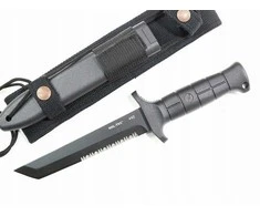 Mil-Tec German Combat Peilis Juodas 2000 steel 440
