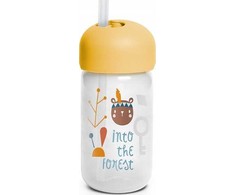 Suavinex Forest neišsiliejantis buteliukas su tūbele, 340 ml, geltonas