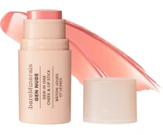 Bare Minerals Gen Nude Dew in One kreminė lūpų ir skruostų lazdelė Call My Blush 4,5 g