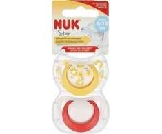 NUK 401919 STAR FLOW SILICONE čiulptukas 6-18 2PCS 541395, 176287