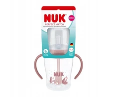 NUK Perfect Match mokomasis kūdikio buteliukas su silikoniniu šiaudeliu BEAR 150 ml