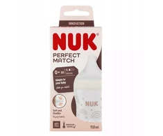 NUK Perfect Match termometru kontroliuojamas kūdikio buteliukas 150 ml baltas