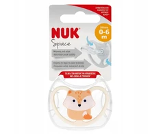 NUK čiulptukas USP 0-6M SIL SPACE FOX 10730331 1/6