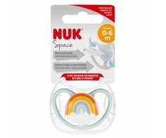 NUK čiulptukas USP 0-6M SIL SPACE RAINB10730331 1/6