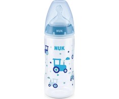 NUK 216248 FC+ PP buteliukas 360 ml su temperatūros indikatoriumi, silikoninis žindukas 6-18 mėnesių XL