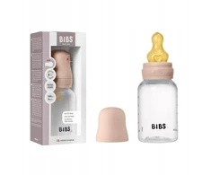 BIBS plastikinis buteliukas nuo dieglių 150 ml (Blush) pilnas komplektas