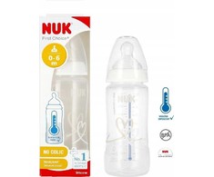Nuk Butelis su temperatūros indikatoriumi 0-6m First Choice 300 ml