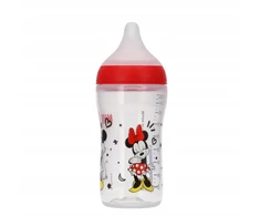 NUK Perfect Match kūdikio buteliukas su temperatūros kontrole Disney Minnie 260 ml raudonas