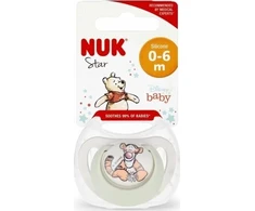 NUK NUK čiulptukas USP 0-6M SIL STAR TIGER10730905 1/6
