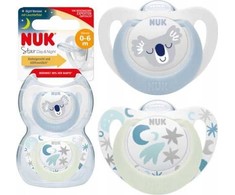 NUK 730690 Silikoninis čiulptukas 0-2 mėnesių STAR 2vnt/dėžutė