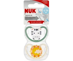 NUK NUK čiulptukas USP 2EL 6-18 SPACE ZEBRA10736931 1/6