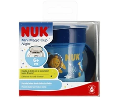 NUK NUK Magic Cup neišsiliejantis puodelis su rankenėlėmis 160ml 6m+ mėlynai šviečia tamsoje