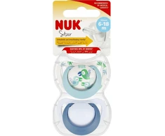 NUK 736726 čiulptukas STAR 6-18m 2 vnt.