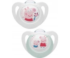 NUK 176335 čiulptukas 6-18m PEPPA silikonas