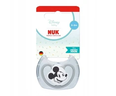 NUK Perfect Match oro čiulptukas Disney Mickey Mouse, pilkas, dydis 0–6 mėn.