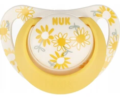 Nuk silikoninis čiulptukas 18-36m, geltonas, Star dizainas