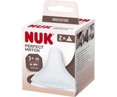 Nuk 436058 PERFECT MATCH SILIKONINIS BUTELIUKO ČIULPTUKAS 3+, 2 VNT. 538924, 10709033