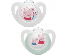 NUK 177219 Čiulptukas 18-36m Silikoninis PEPPA 2 vnt