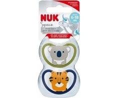 NUK silikoniniai čiulptukai, 6-18 mėn., 2vnt.