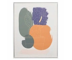 Nuotraukų rėmelis Gift Decor Paveikslas baltame rėmelyje SOLARA su apskritimo motyvu, 40 x 70 cm