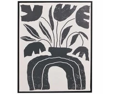 Nuotraukų rėmelis Gift Decor Paveikslas juodame rėmelyje su augaliniu motyvu EMBER, 40 x 50 cm