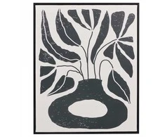 Nuotraukų rėmelis Gift Decor Paveikslas juodame rėmelyje su augaliniu motyvu EMBER, 40 x 50 cm