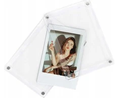 Nuotraukų rėmelis LoveInstant rėmo magnetinis rėmo magnetas, skirtas 2x nuotraukai, skirtas Canon Polaroid Hp Kodak Agfa Zink / Skaidrus