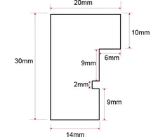 Ramka Focus Dahlia Juodas 20x30/PP 15x20