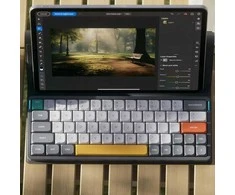Klaviatūra Nuphy - Air60 V2 Belaidė mechaninė klaviatūra - Belaidė Klaviatūra Mechaniczna Slim Lunar Gray Moss
