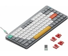 Klaviatūra Nuphy - Air75 V2 Belaidė mechaninė klaviatūra - Belaidė Klaviatūra Mechaniczna Slim Lunar Gray Cowberry